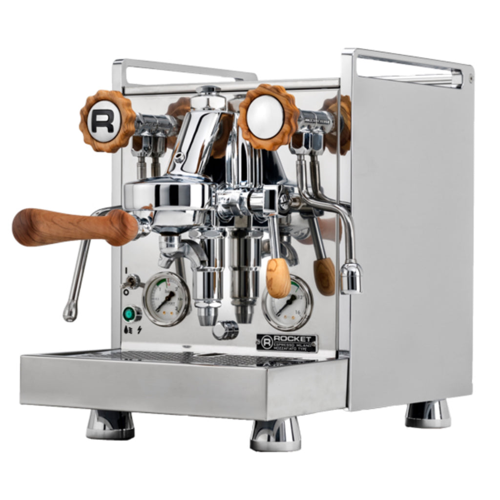 Coffee Machine Rocket Cronometro Mozzafiato R Olive Wood